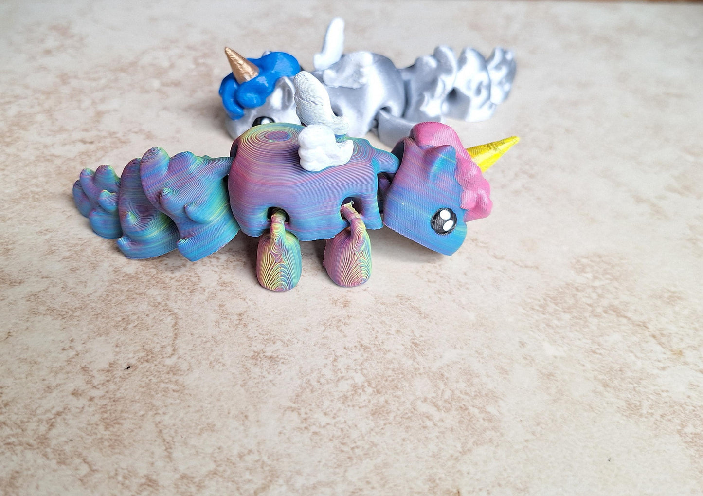 3D articulated unicorn / 3d printed winged unicorn  / 3d printed animals kitty unicorn figurine knick knack Fidget