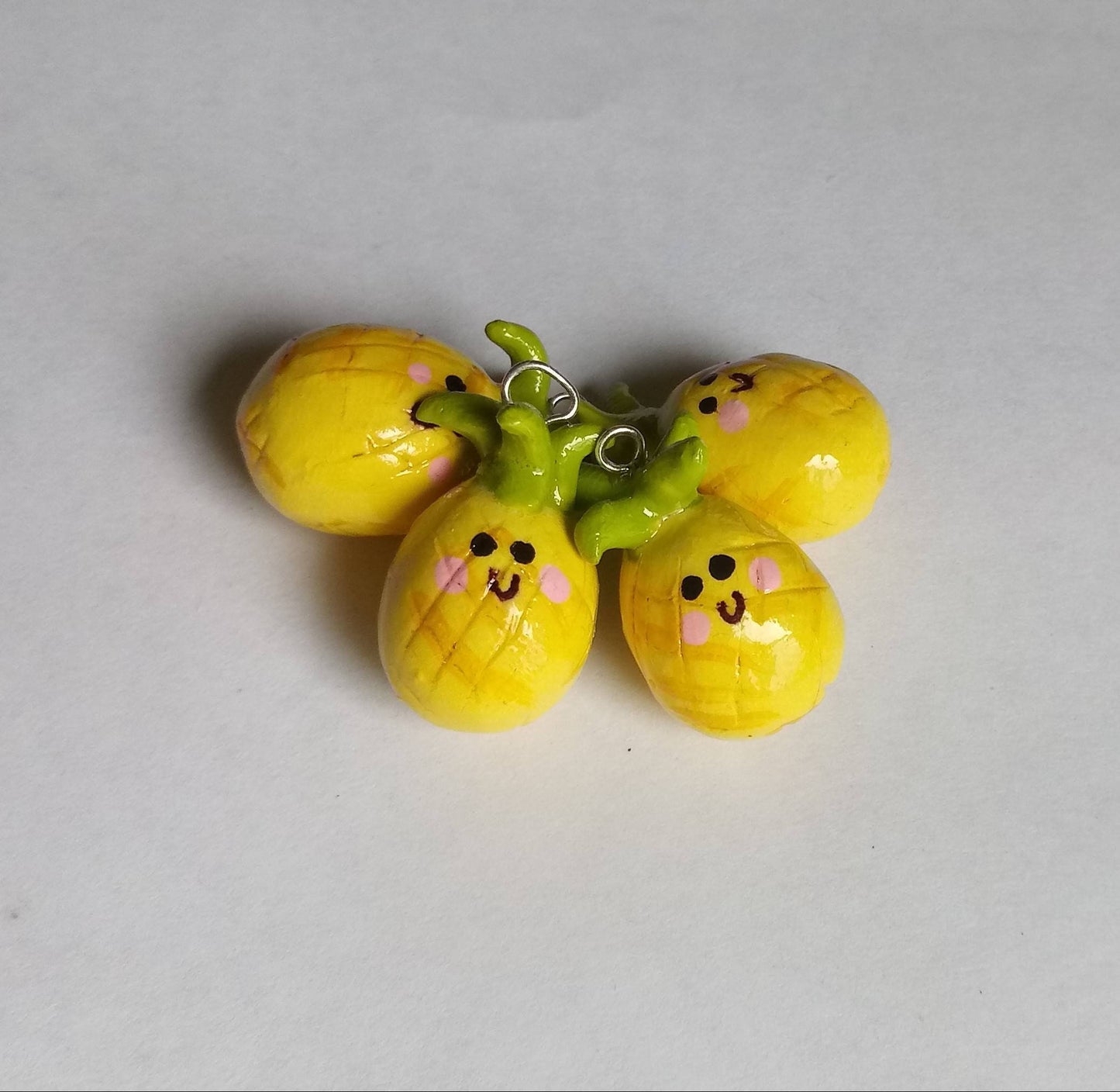 Kawaii pineapple charms / polymer clay pineapple charms / kawaii food charms / kawaii food jewel