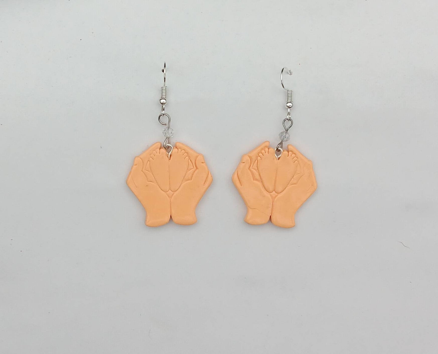 Kawaii floral mom earrings / polymer clay mothers day dangle earrings / clay mom jewelry / floral mother's day earrings