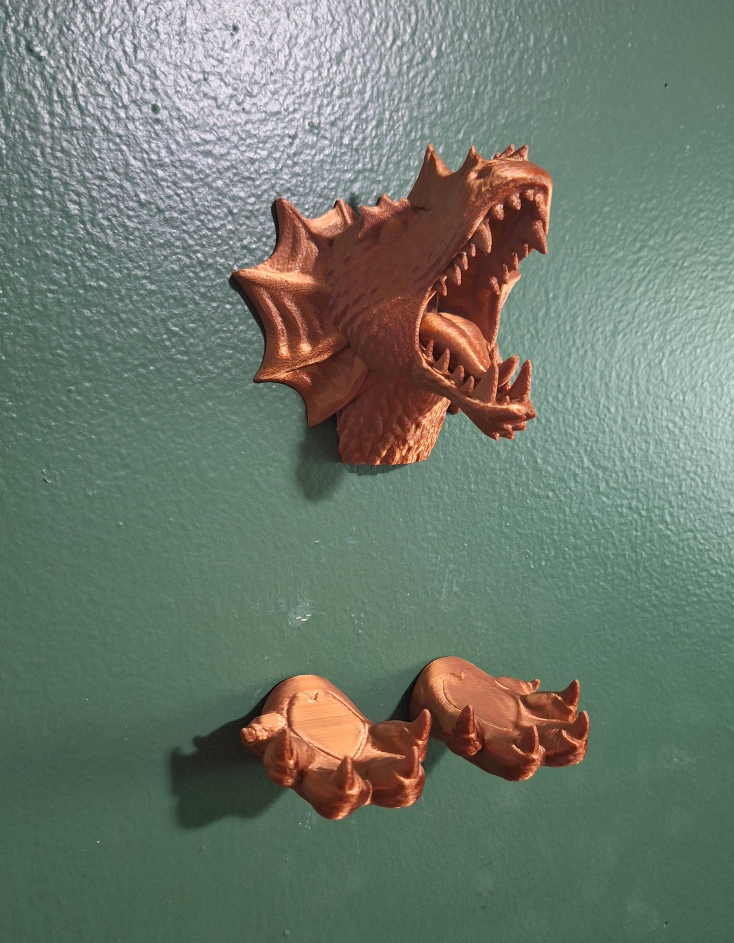 3D printed dragon head key holder organizer / wall mount coat hanger / 3d printed dragon wall Home decor key hook coat rack