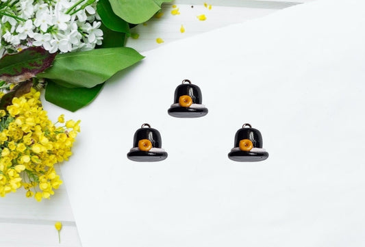 Kawaii pilgrim hat charms / polymer clay st. Patrick's day charms / thanksgiving pilgrim hat lucky charm leprechaun jewelry stitch marker
