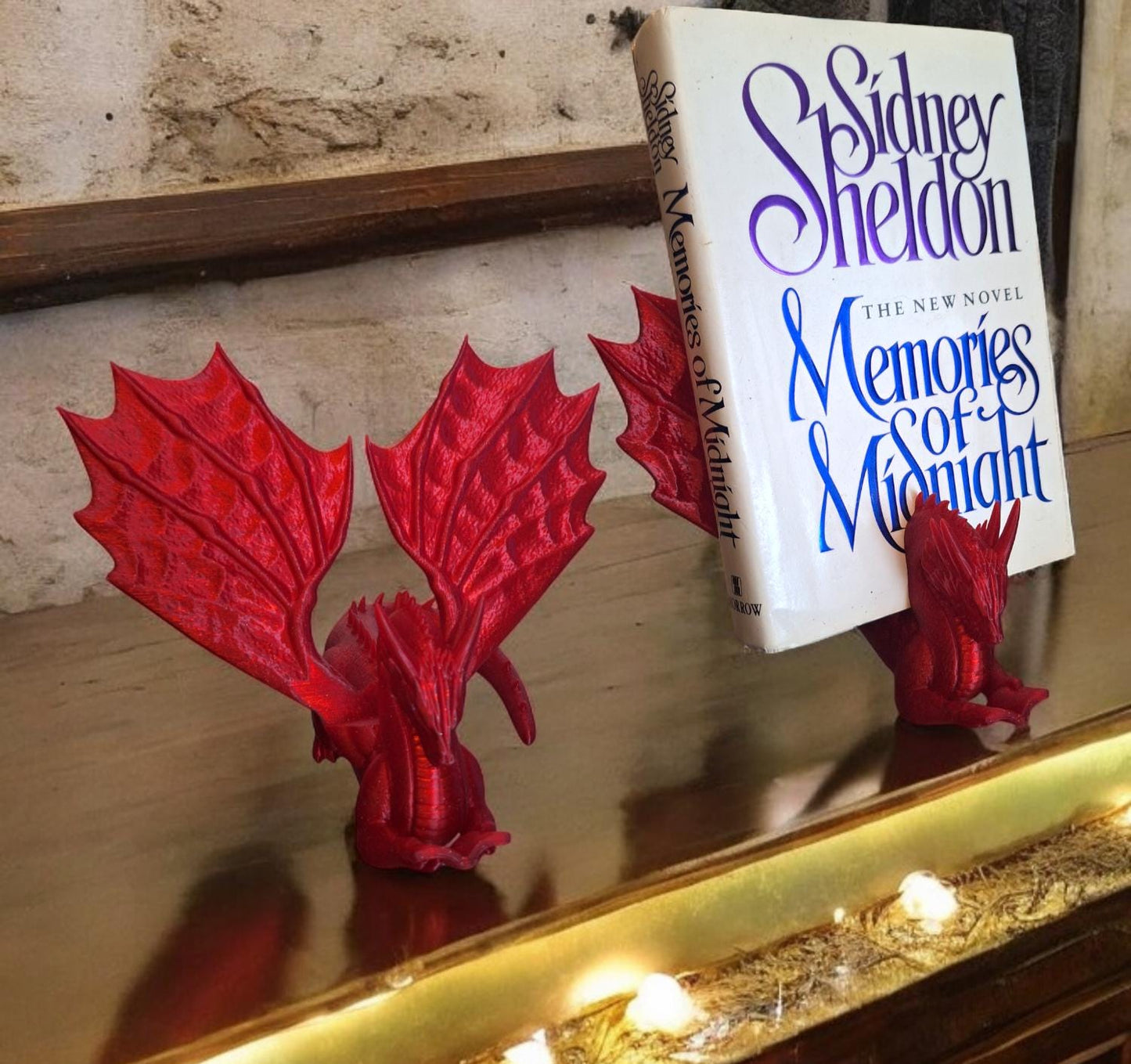 3D printed dragon book display / 3d dragon wing book holder stand display reading dragon book tablet holder accessory craftykid3d design