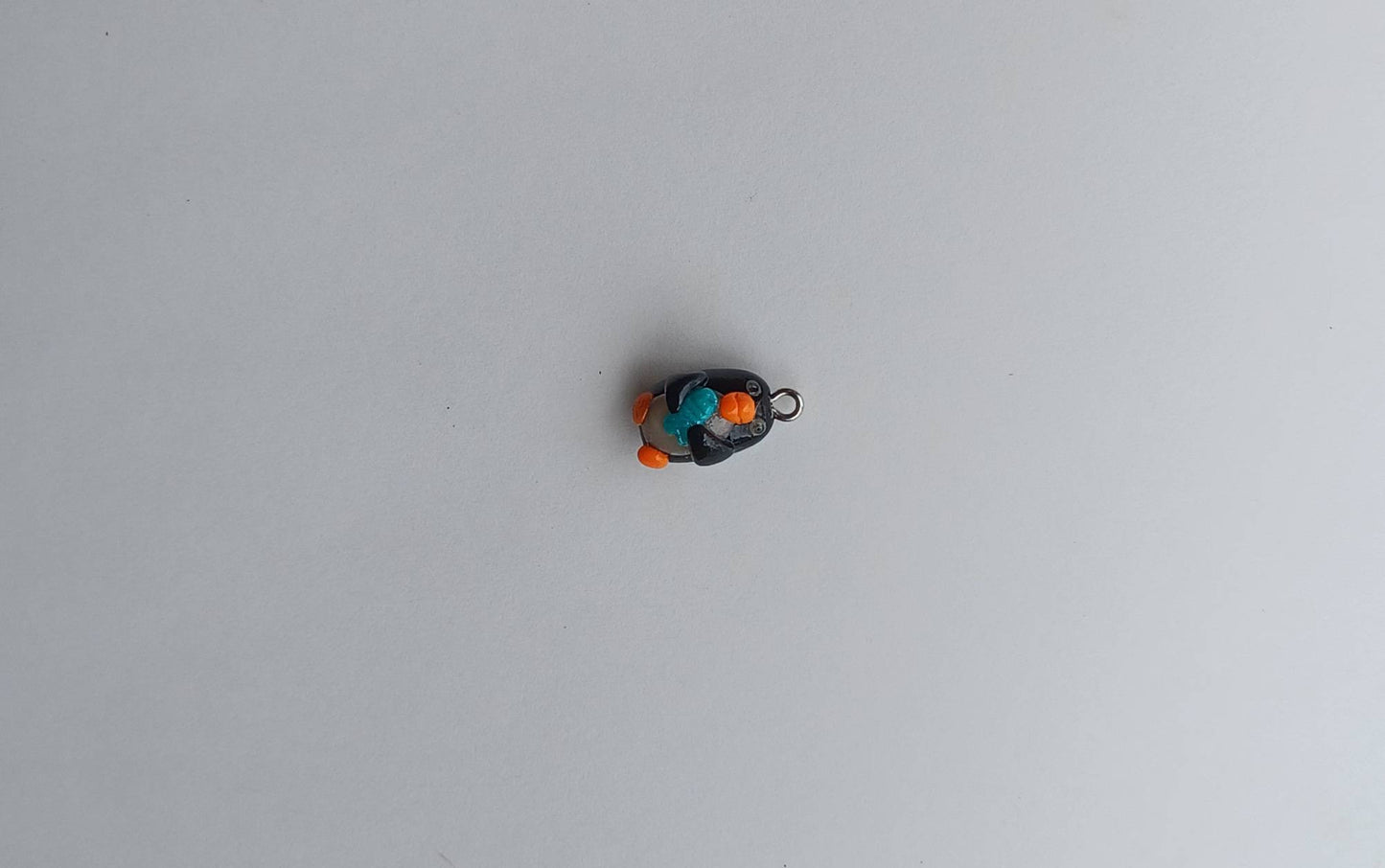 Kawaii penguin charms / polymer clay penguin holding fish charms / kawaii animal charms / kawaii penguin jewelry