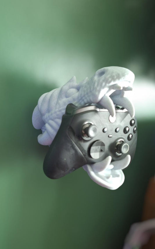 3D printed dragon head controller holder / wall mount game controller holder / 3d printed tabletop controller holder gaming accessories
