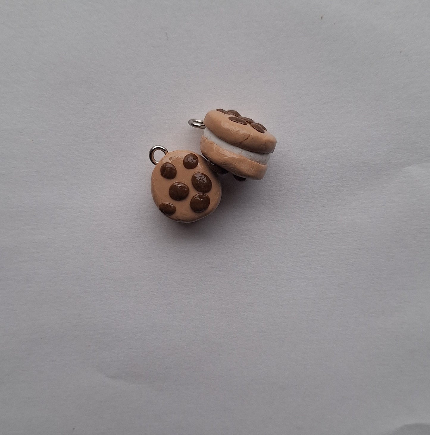 Kawaii ice cream cookie sandwich charms / polymer clay ice cream sandwich cookie charms / kawaii food jewelry charms stitch marker