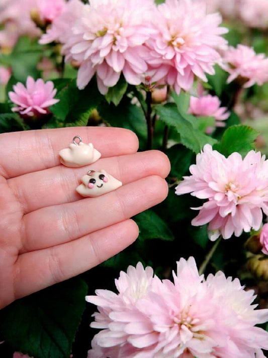 Polymer clay potstickers charms / cute kawaii clay dumpling potsticker food charms jewelry stitch marker progress keeper notions