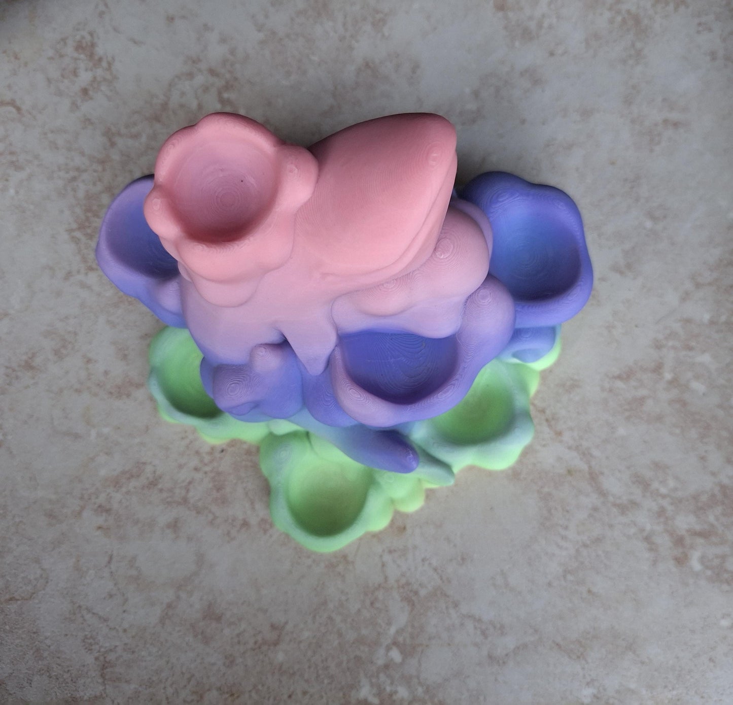 3D printed and painted whale in clouds dice stand holder tower / 3d sleepy whale dice tower / 3d printed d20 dice tower roller