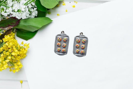 Kawaii chocolate candy cookie baking tray charms / polymer clay cookie charms / kawaii food charms / kawaii food jewelry charm stitch marker