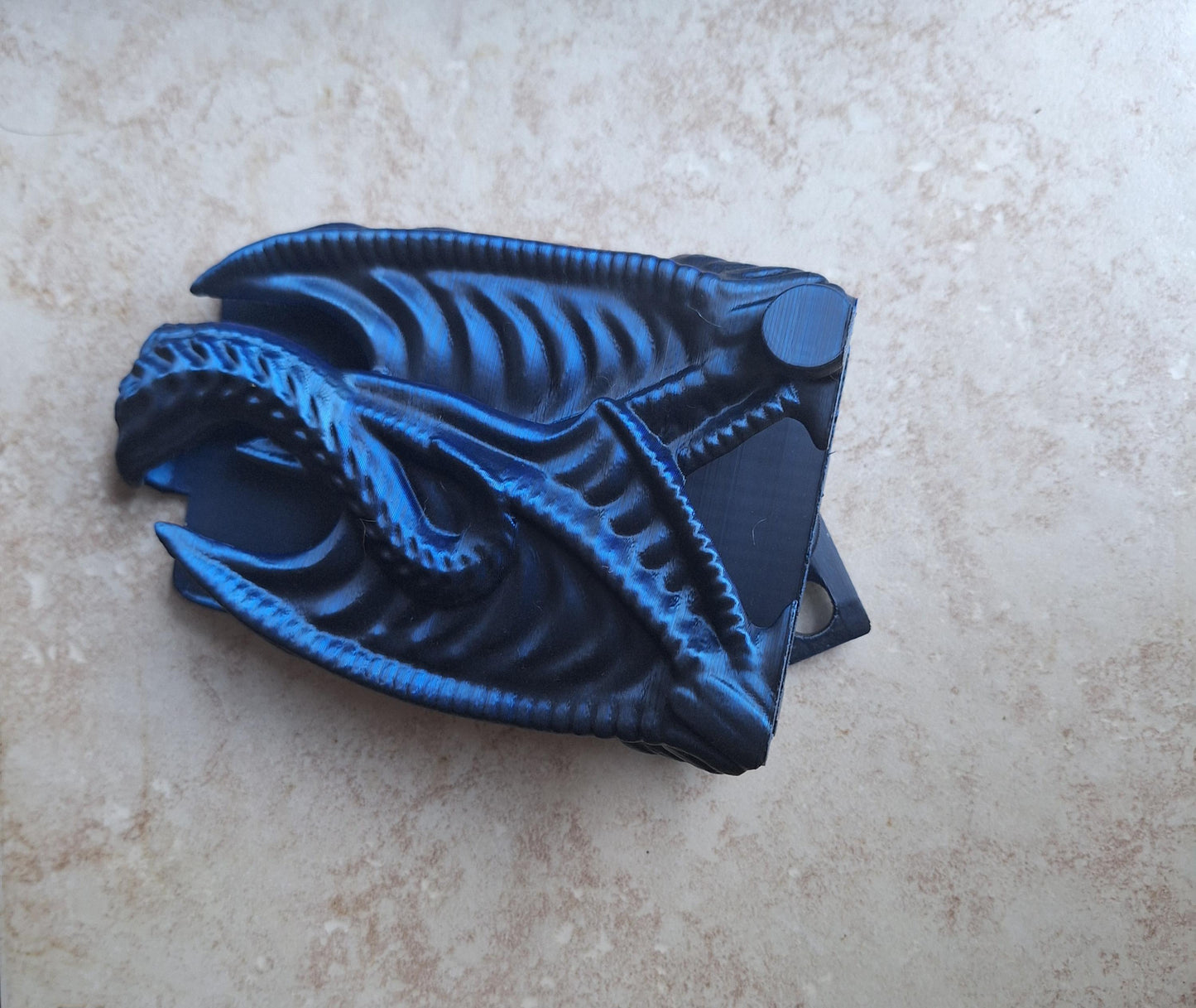 3D printed phone case w/ carabiner metallic 2tone dragon / 3d printed dragon wing phone holder / 3d printed animals figurine knick knack