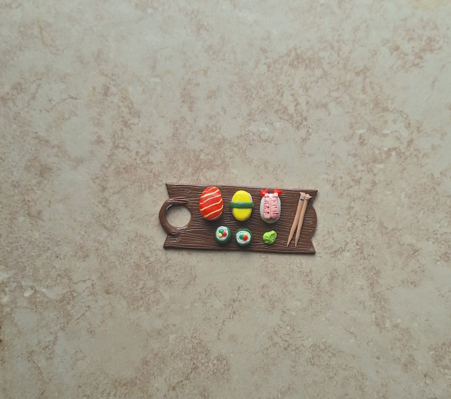 Polymer clay straw tag tumbler topper / clay tumbler accessories / sushi plate tumbler topper straw tag / sushi tumbler accessories