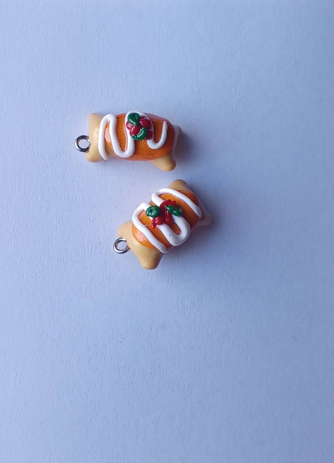 Kawaii chimichangas charms / polymer clay chimichanga burrito charms / kawaii food charms / kawaii food jewelry