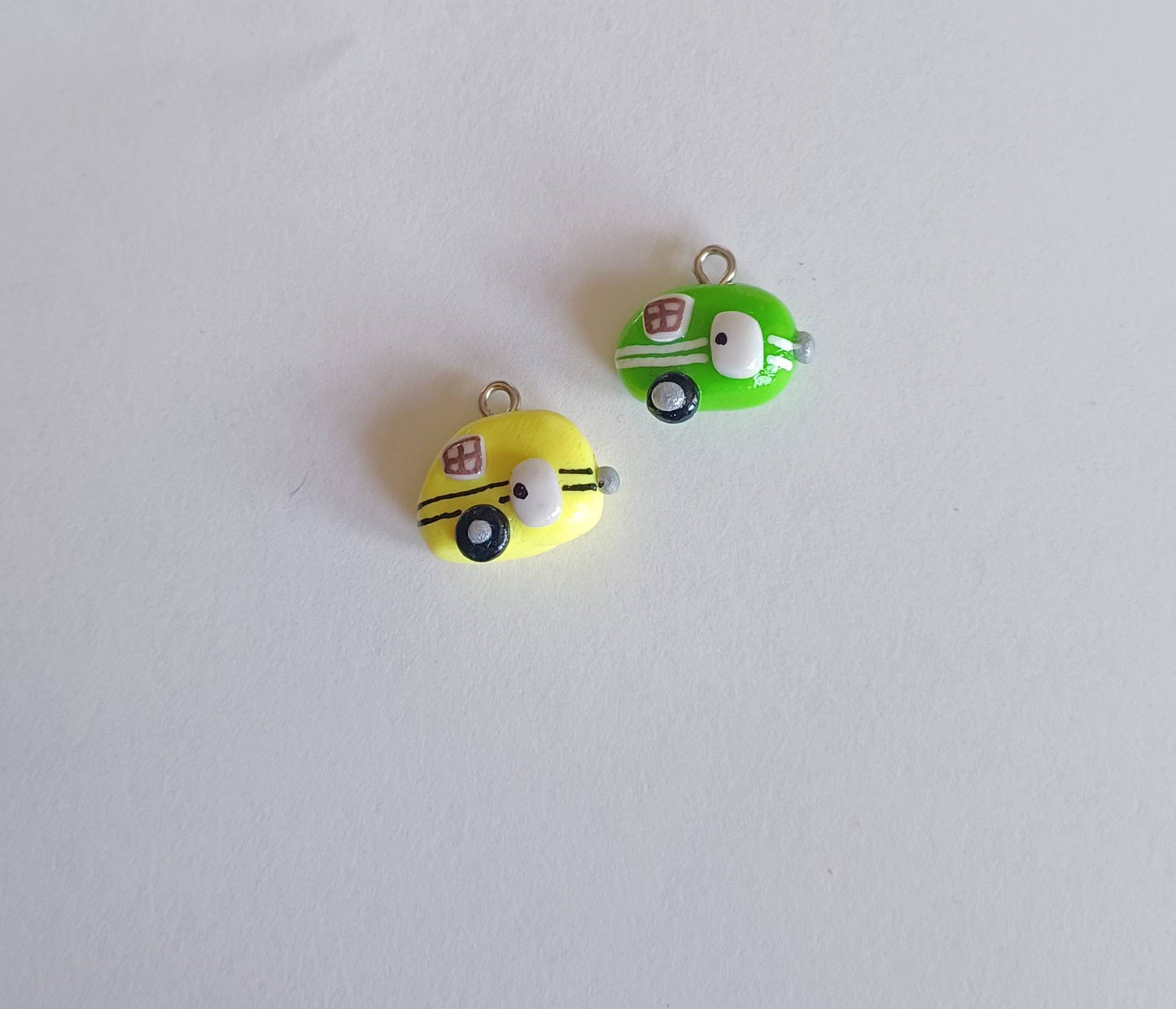 Kawaii camper charms / polymer clay camping charms / kawaii Retro vintage camper charms / kawaii camping jewelry
