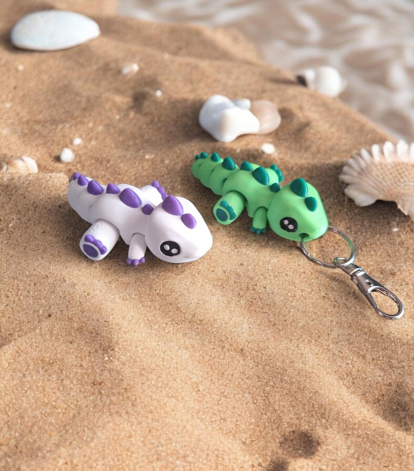 3D articulated cute baby dino / 3d printed dinosaur t-rex keychain / 3d printed t rex gator key chain animals figurine Fidget