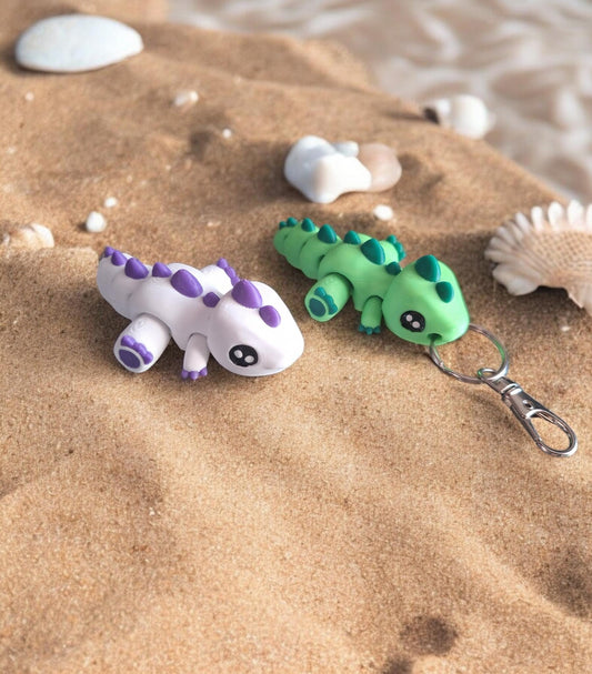 3D articulated cute baby dino / 3d printed dinosaur t-rex keychain / 3d printed t rex gator key chain animals figurine Fidget