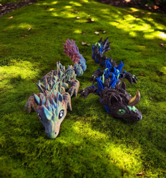 3D articulated rainbow unicorn baby dragon / 3d printed unicorn dragon animals desk pet Fidget figure