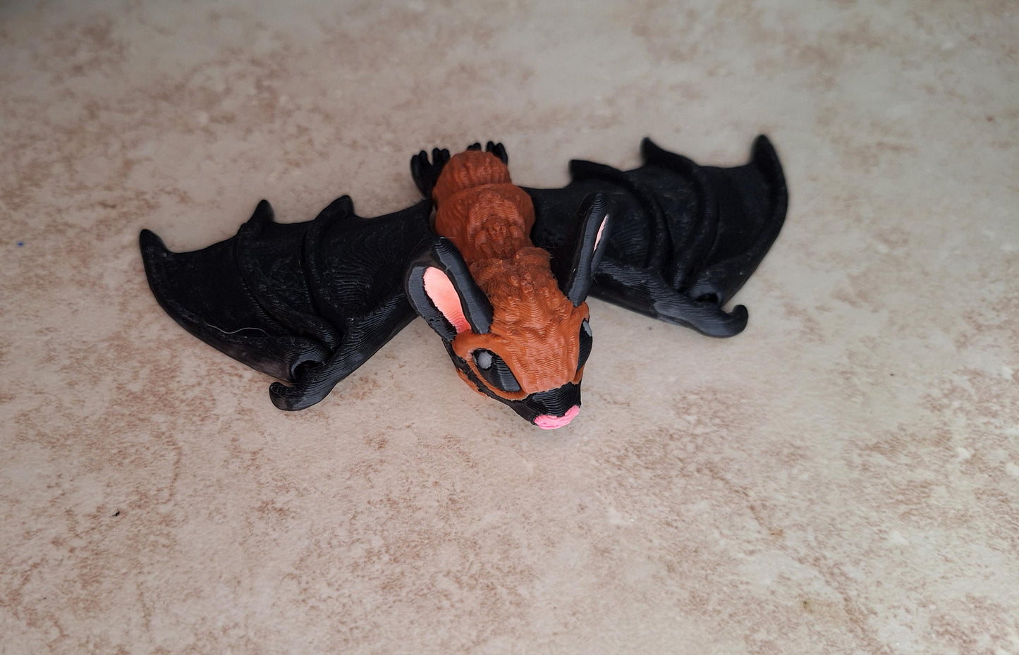 3D articulated cute bat halloween animal / 3d printed black bat animals / 3d brown bat knick knack Fidget figurines