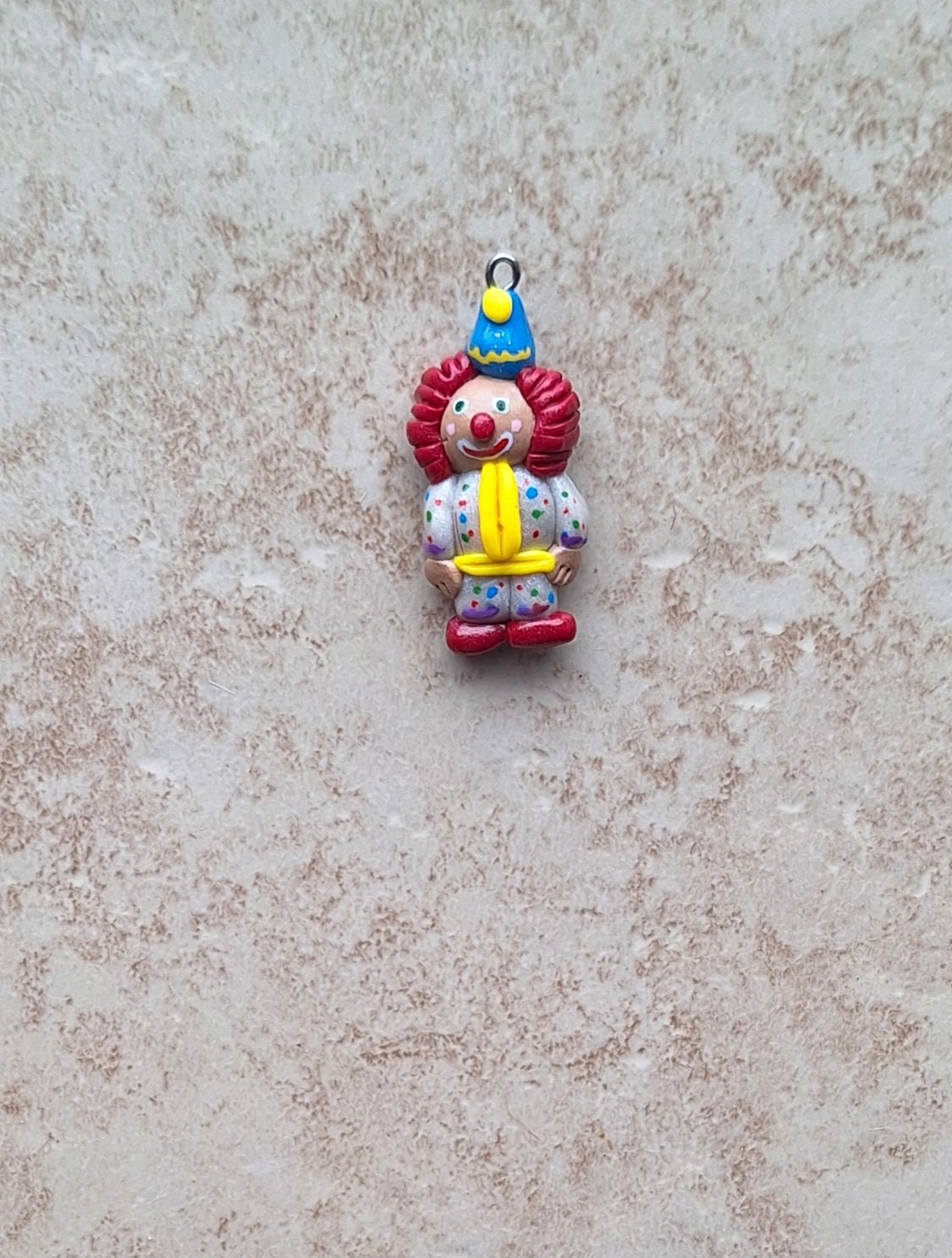 Kawaii colorful clown charms / polymer clay gnome charms / stitch marker birthday holiday charms / clay clown halloween charms stitchmarker