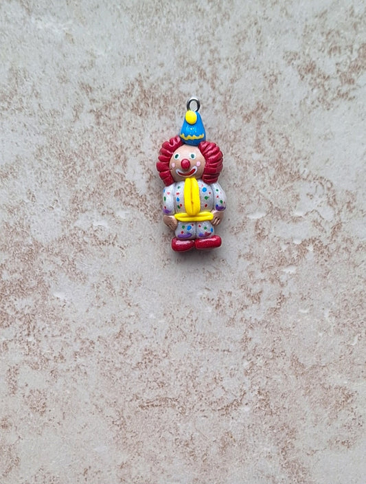 Kawaii colorful clown charms / polymer clay gnome charms / stitch marker birthday holiday charms / clay clown halloween charms stitchmarker