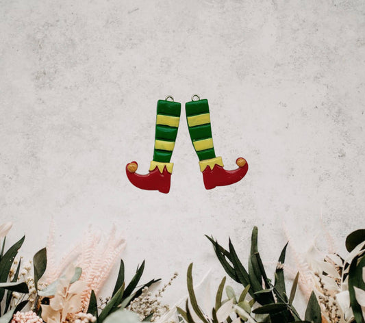 Kawaii Christmas elf charms / polymer clay elf charms / kawaii  holiday jewelry / kawaii holiday charms / elf legs