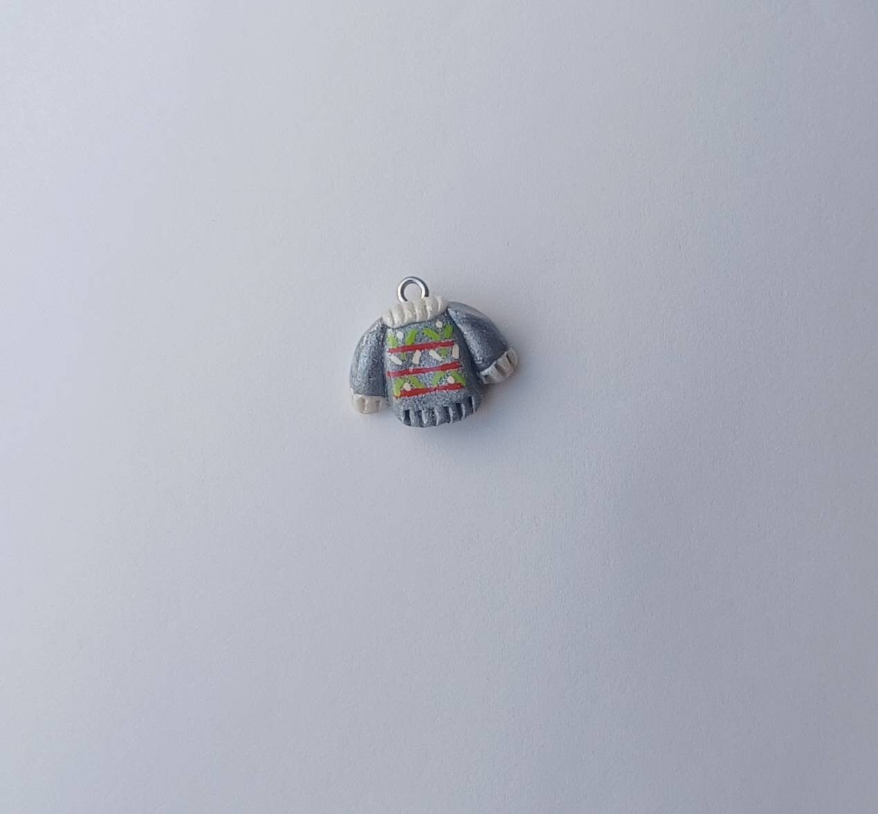 Kawaii winter sweater charm set / polymer clay sweater charms /  Christmas jewelry charms / ugly Christmas sweater charm