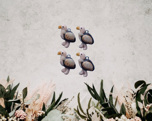 Kawaii ostrich charms / polymer clay ostrich emu charms / kawaii animal charms / kawaii ostrich emu bird jewelry