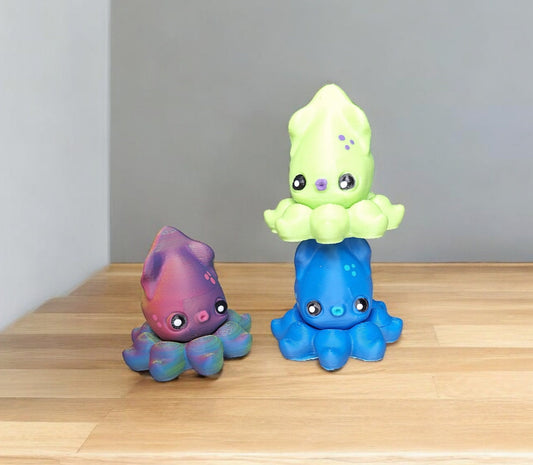 3D articulated squidget squid fidget / 3d printed squid octopus / 3d printed animals octo figurine knick knack Fidget spinner
