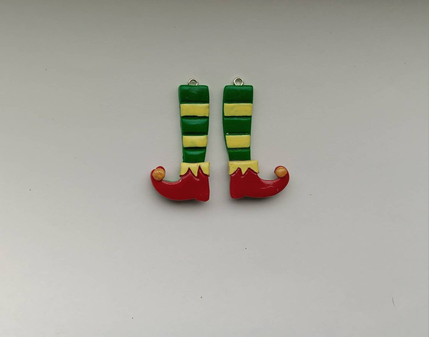 Kawaii Christmas elf charms / polymer clay elf charms / kawaii  holiday jewelry / kawaii holiday charms / elf legs