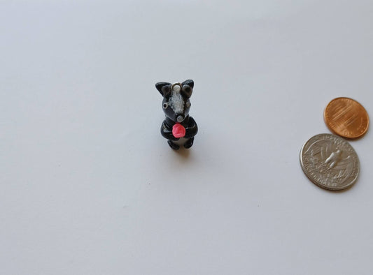 Kawaii skunk charms / polymer clay skunk with rose charms / kawaii animal charms / kawaii skunk jewelry