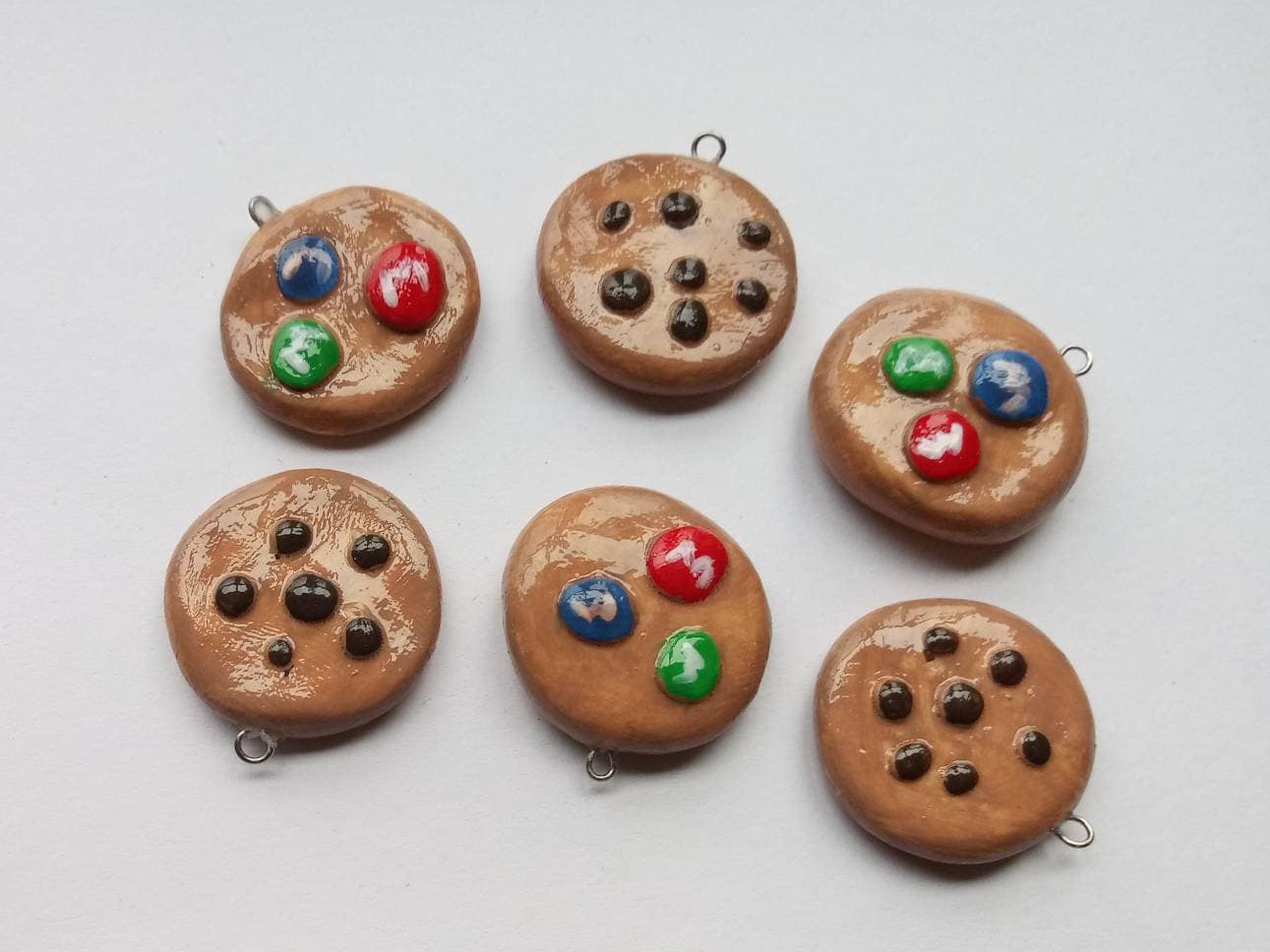 Kawaii cookie charms / polymer clay cookie charms / kawaii food charms / kawaii food jewelry