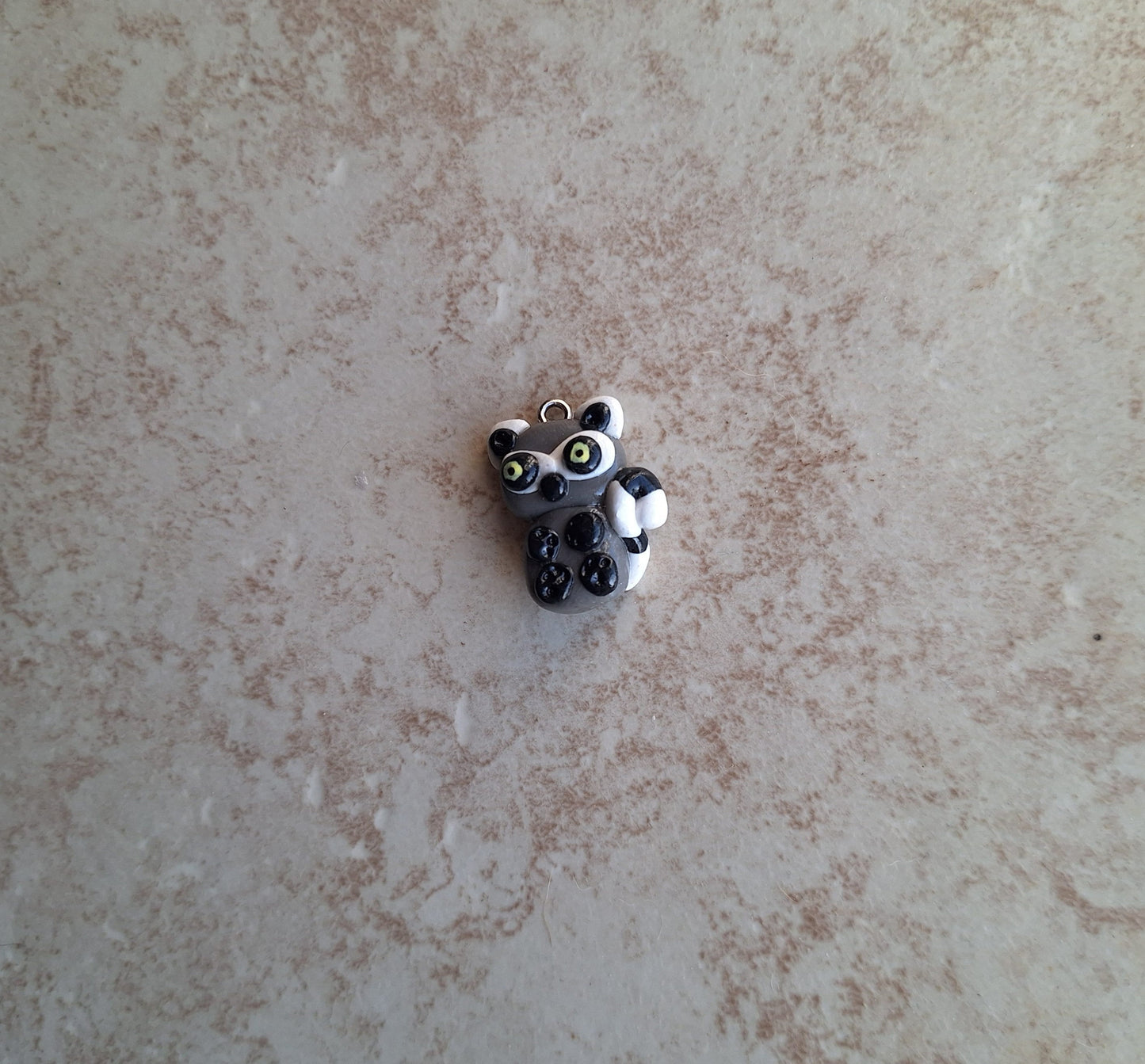 Kawaii lemur charms / polymer clay lemur curly tail charms / kawaii animal charms / kawaii lemur jewelry stitchmarker progress keeper