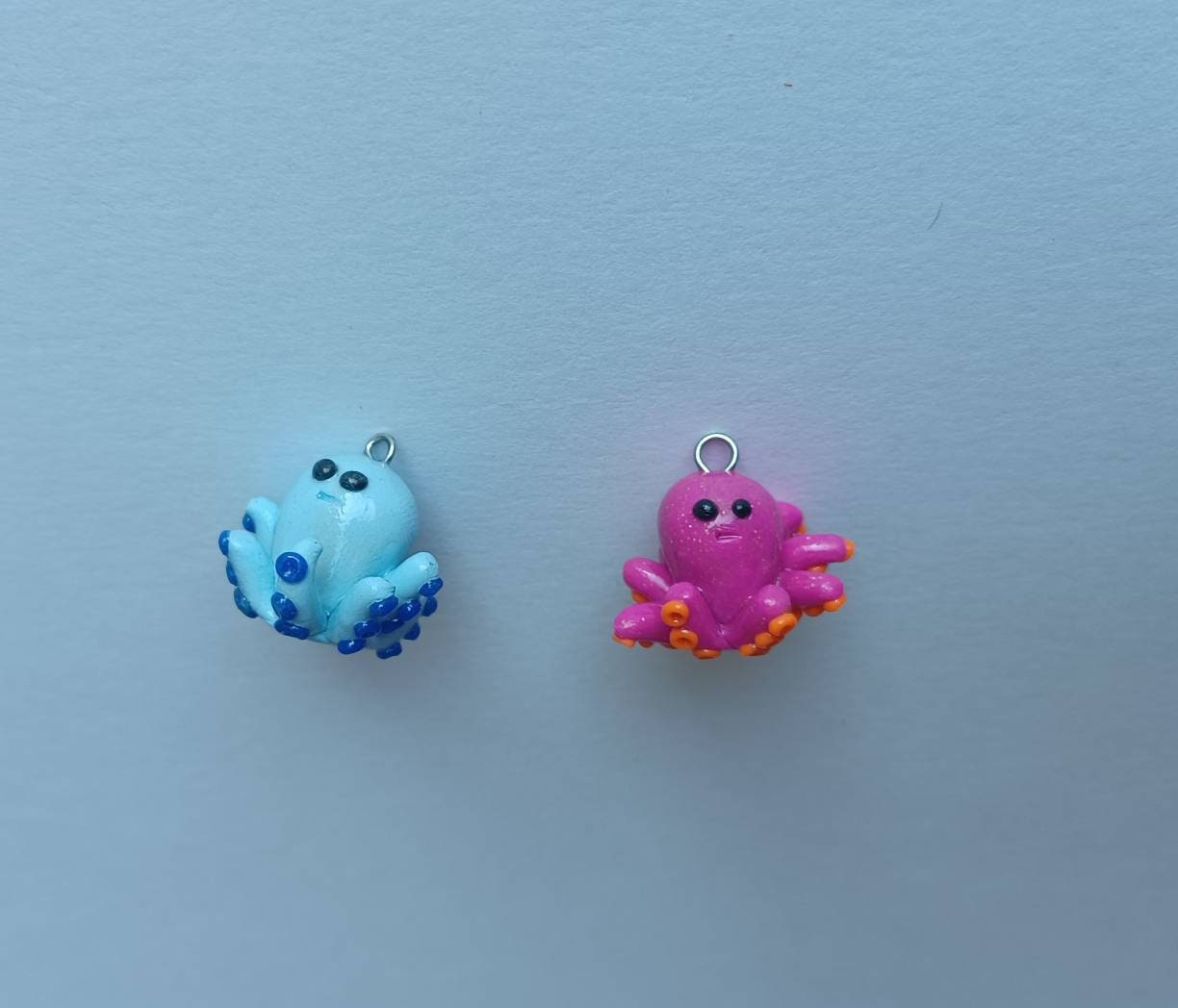 Kawaii octopus charms / polymer clay charms / kawaii charms / kawaii jewelry / kawaii squid charms