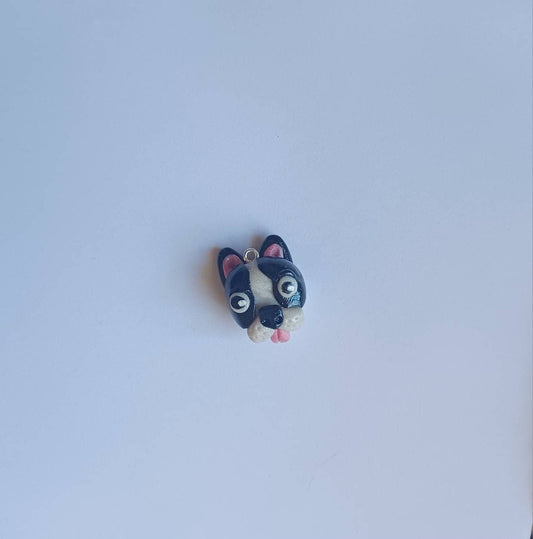 Kawaii french bulldog charms / polymer clay frenchie charms / kawaii animal puppy charms / kawaii French bulldog jewelry charms