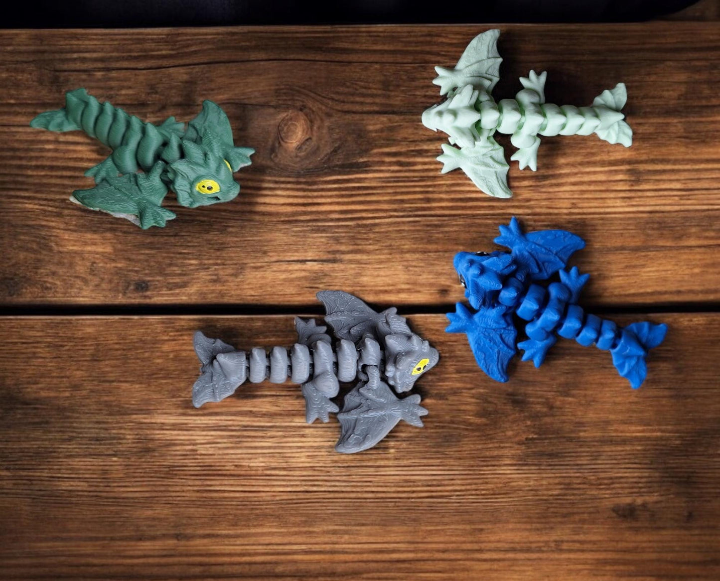 3D articulated wyvern dragon tumbler handle charm / 3d printed wyvern animal colored wyvern tumbler charm Fidget