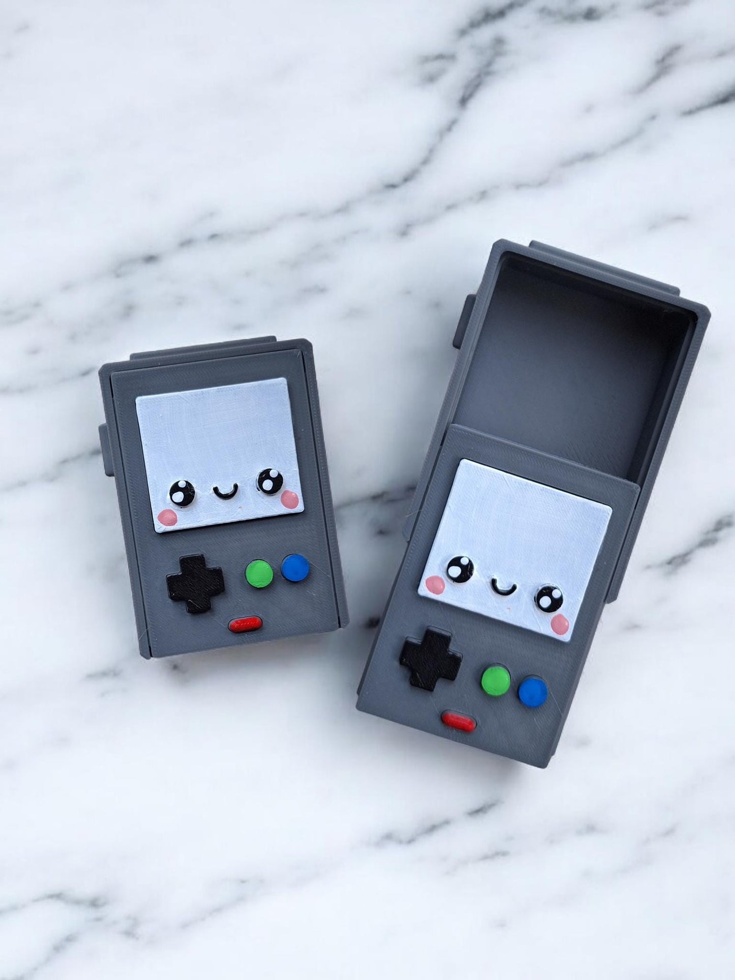 3D printed kawaii game console container / 3d console storage box display / 3d printed whimsical storage container