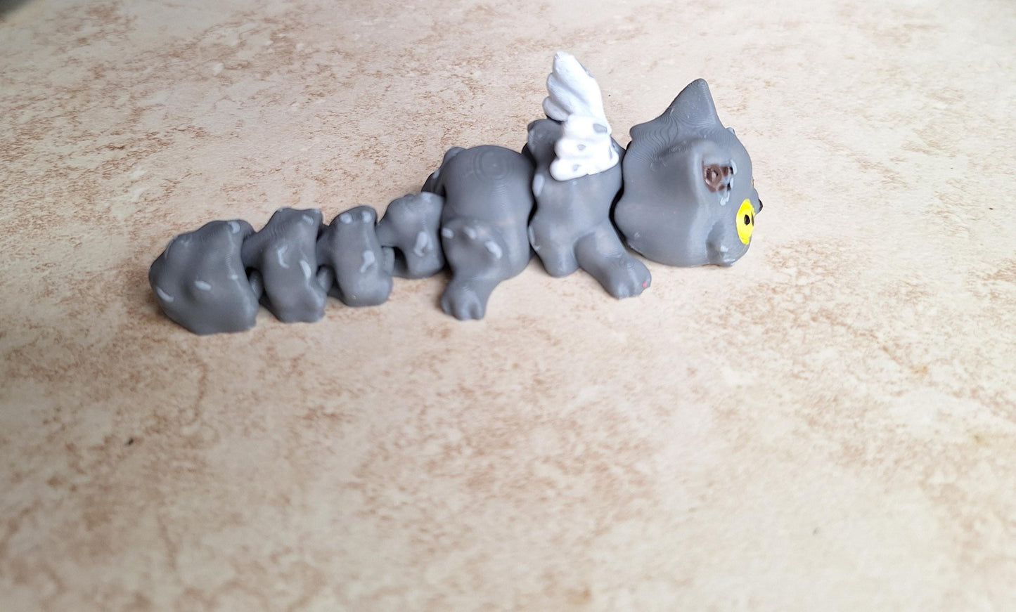 3D articulated cat owl / 3d printed kitty owl  / 3d printed animals owl meowl figurine knick knack Fidget