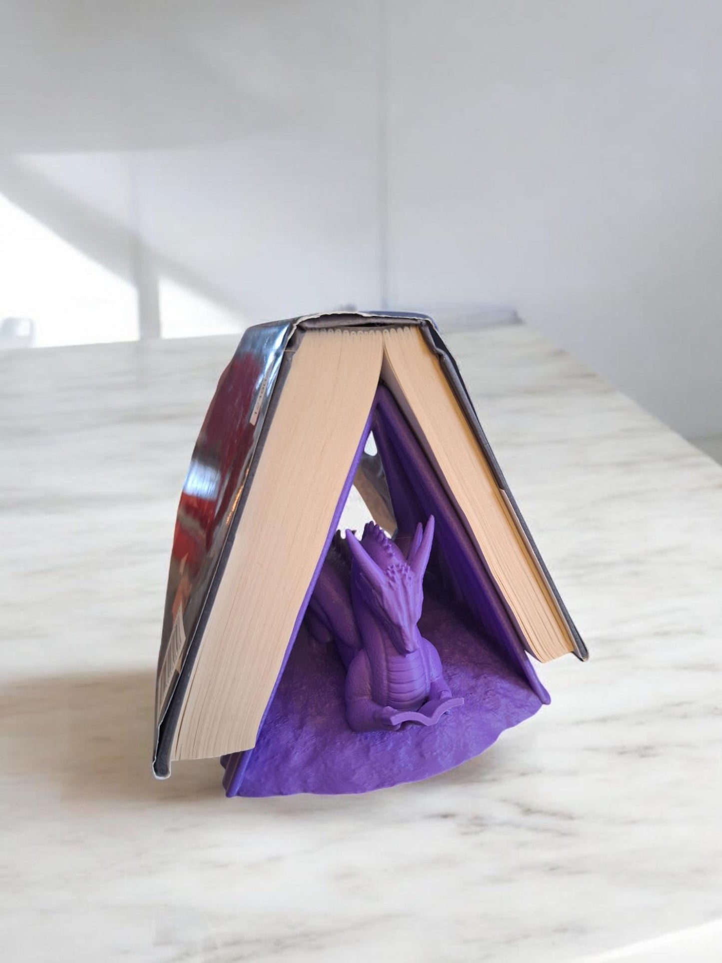 3D printed dragon book page keeper / 3d dragon wing book holder stand display reading dragon book holder accessory craftykid3d design