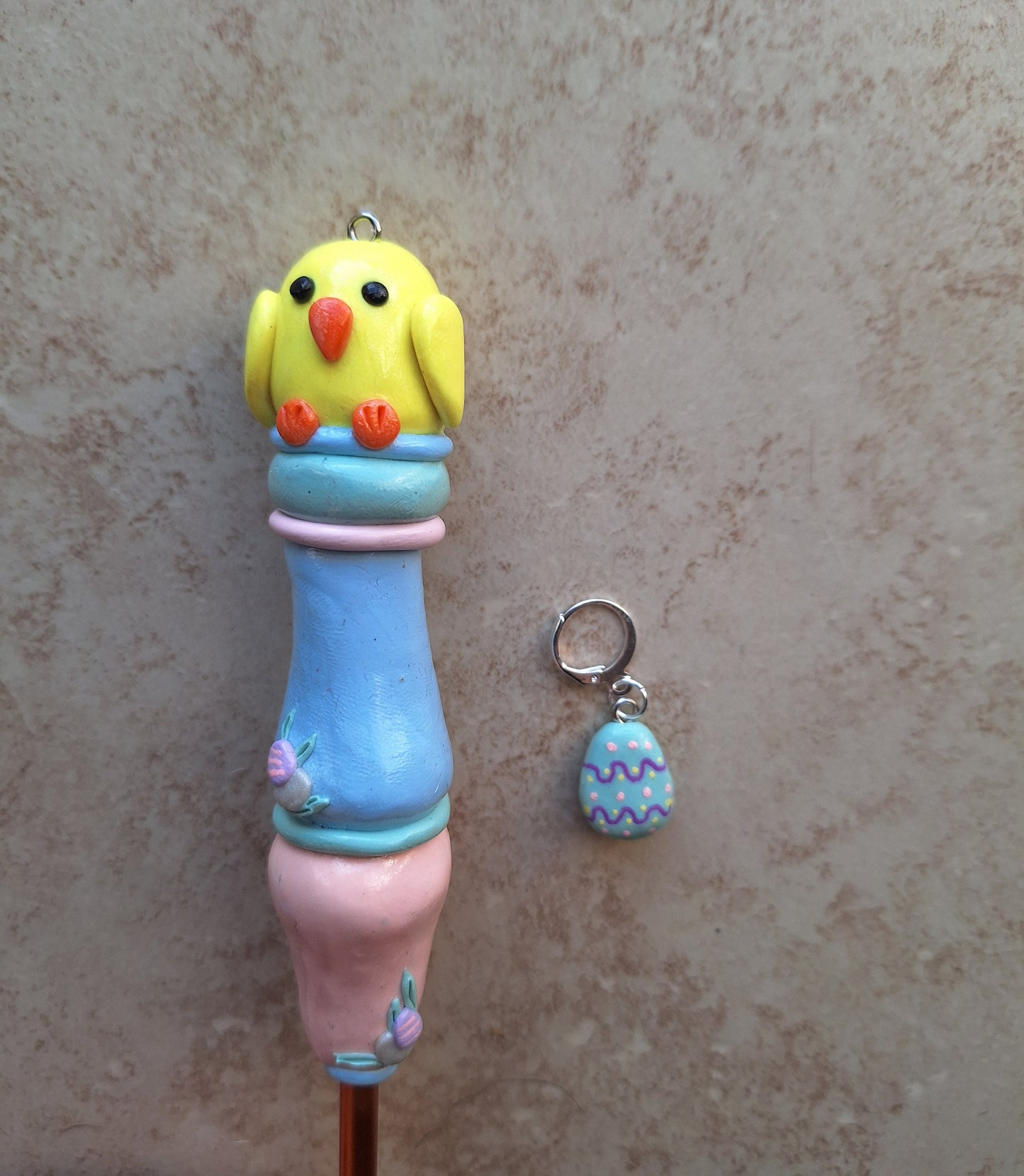 Polymer clay pastel easter baby chic crochet hook