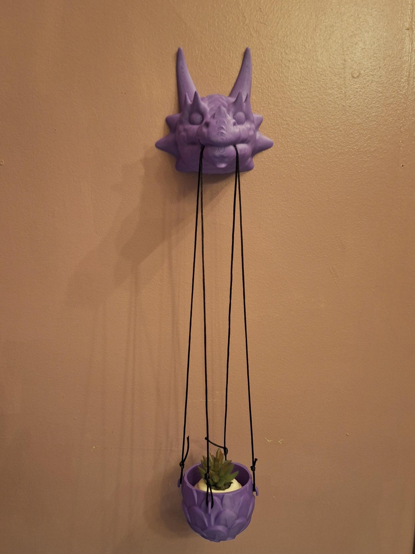 3D printed dragon hanging planter / wall mount hanging planter / 3d printed dragon wall Home decor plant holder