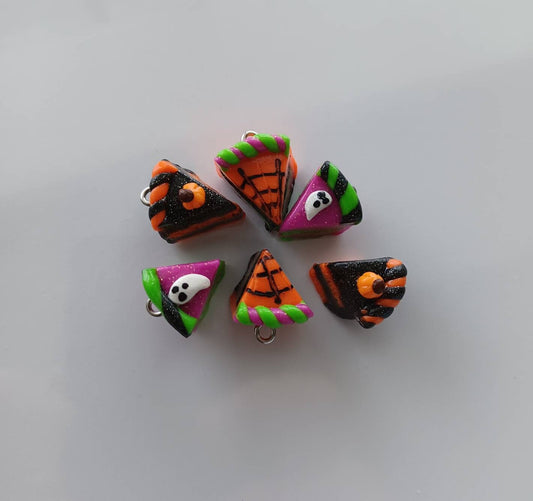 Kawaii cake dessert charm set / birthday charms / clay Thanksgiving charms /  Halloween jewelry charms / kawaii food / cake charms
