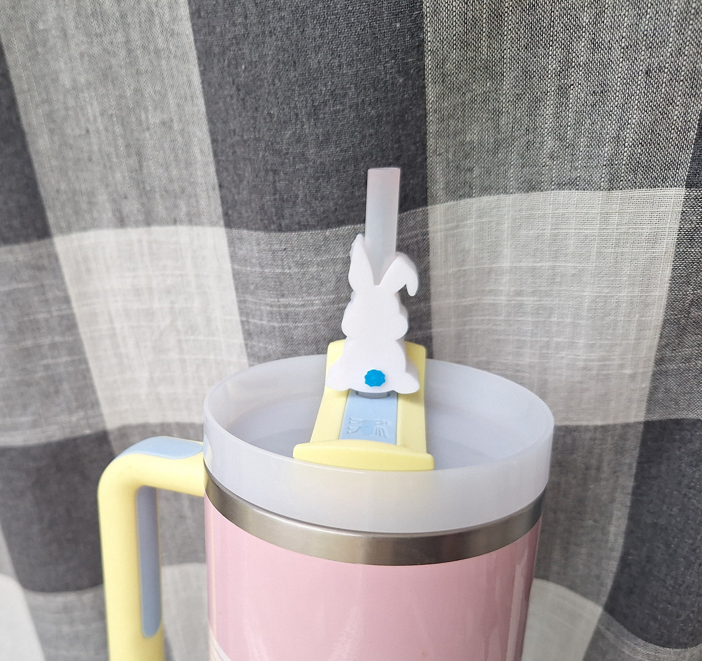 3D printed easter bunny straw buddy charm tumbler accessories / tumbler charm straw buddy / holiday bunny butt straw topper charm
