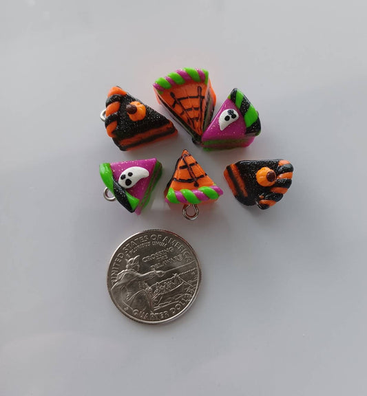 Kawaii cake dessert charm set / birthday charms / clay Thanksgiving charms /  Halloween jewelry charms / kawaii food / cake charms