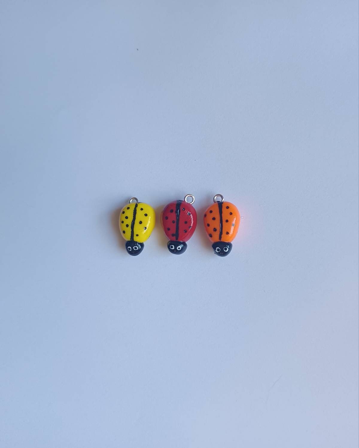 Kawaii ladybug charms / polymer clay charms / kawaii charms / kawaii jewelry / kawaii lady bug insect charms