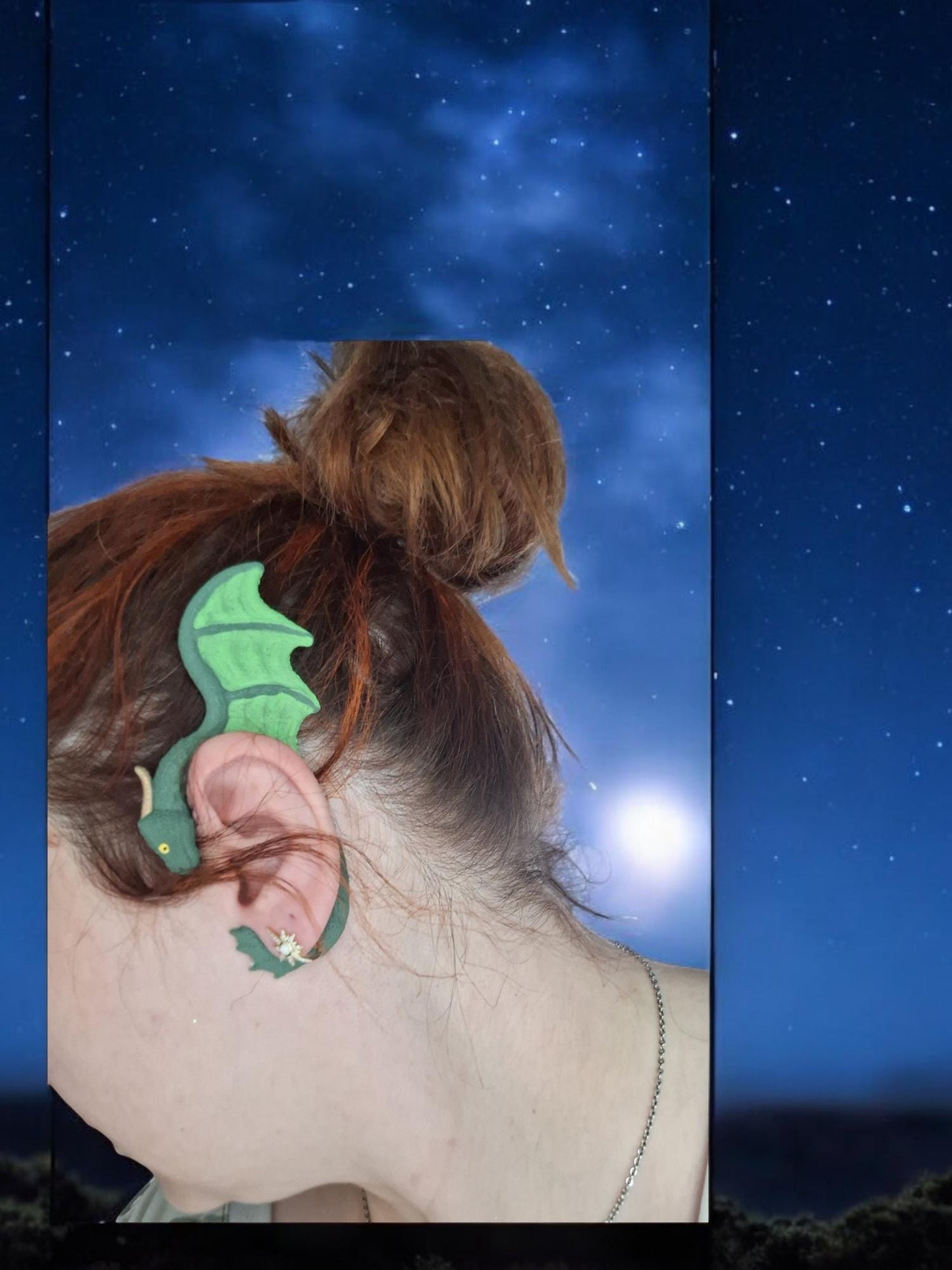 3D printed fox butterfly dragon ear cuff / 3d printed animal ear cuff costume cosplay / 3d printed animals figurine knick knack