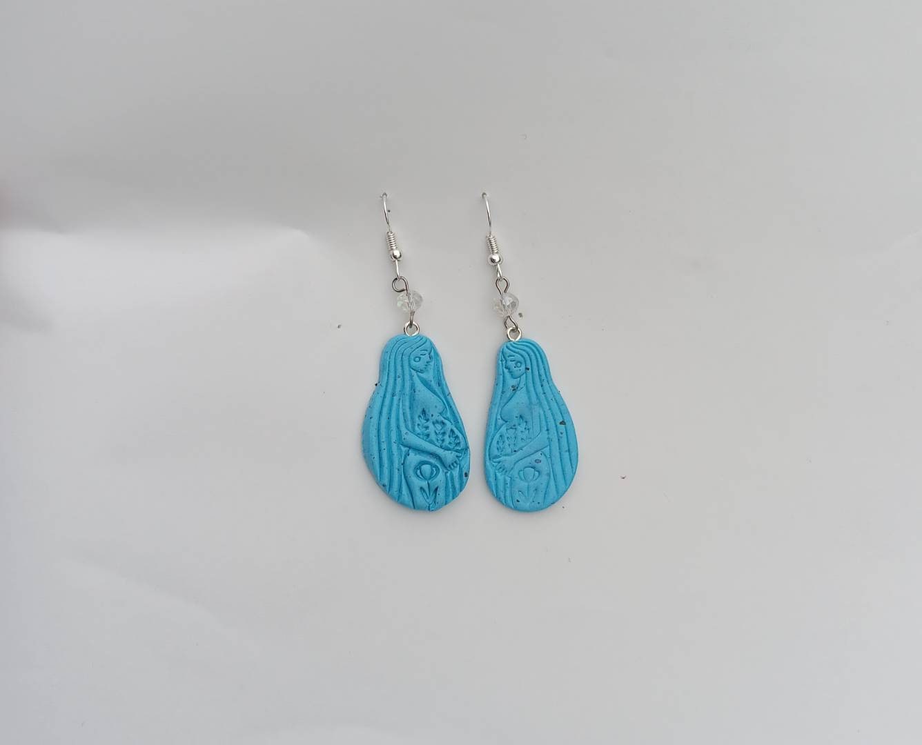 Kawaii floral mom earrings / polymer clay mothers day dangle earrings / clay mom jewelry / floral mother's day earrings