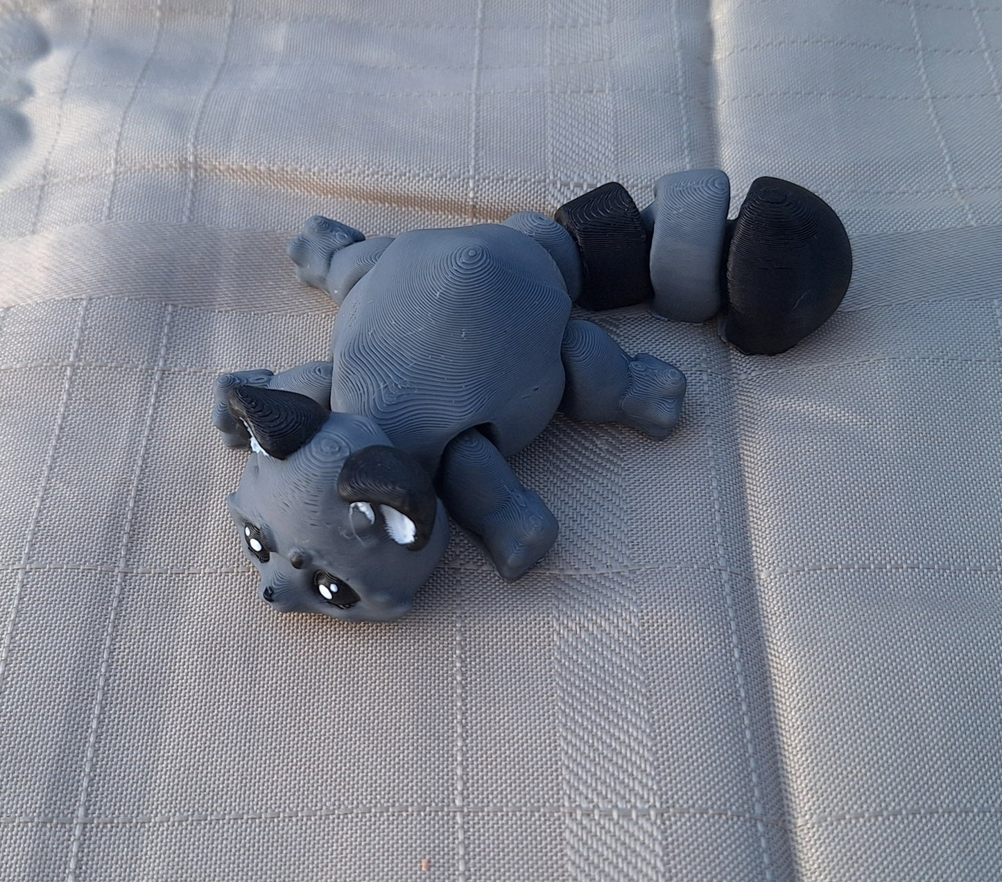3D articulated raccoon / 3d printed gray black raccoon / 3d printed animals figurine knick knack Fidget