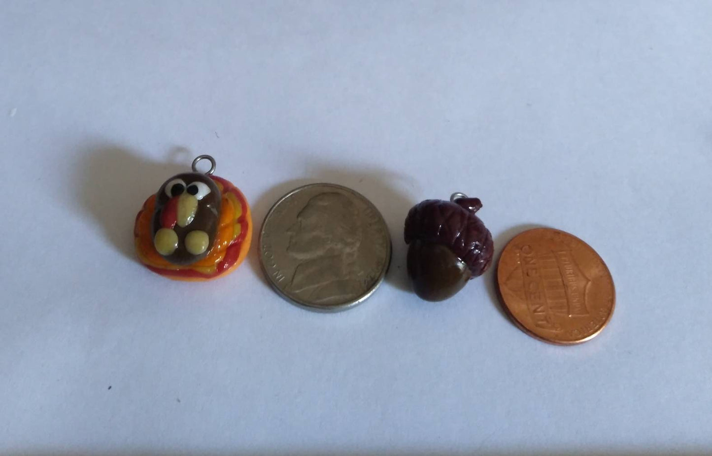 Thanksgiving charms set / polymer clay Thanksgiving charms /  Christmas jewelry charms / holiday charms