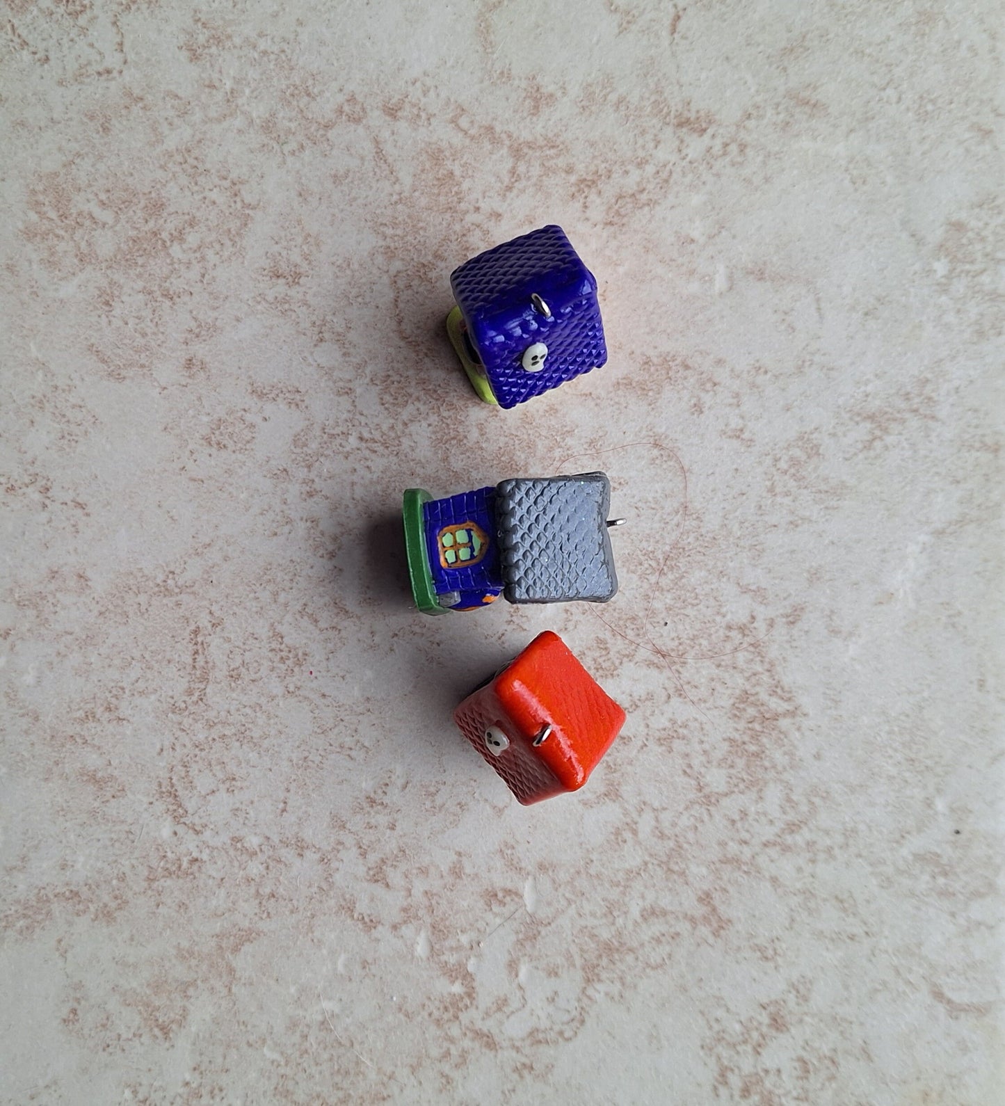 Kawaii 3d haunted house charms / polymer clay 3d halloween charms / spooky house fall garden charms / haunted house charms jewelry