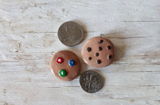 Kawaii cookie charms / polymer clay cookie charms / kawaii food charms / kawaii food jewelry