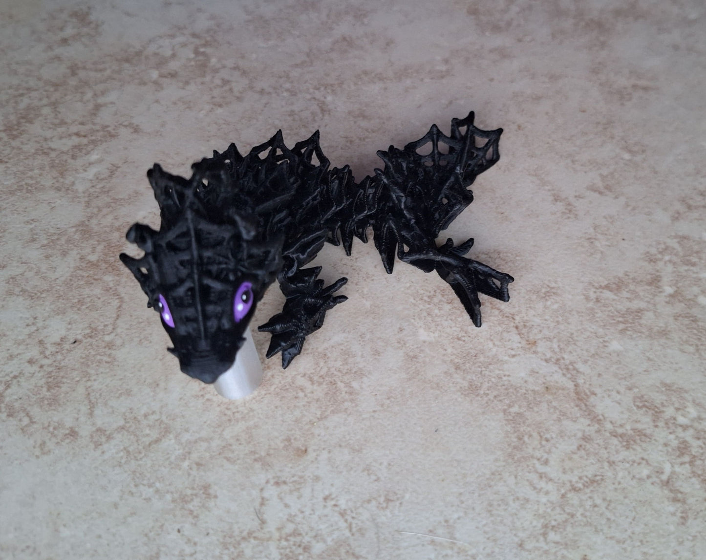 3D articulated wicked dragon straw cap / 3d printed dragon animals / halloween spider web dragon tadling straw topper cover Fidget figurines