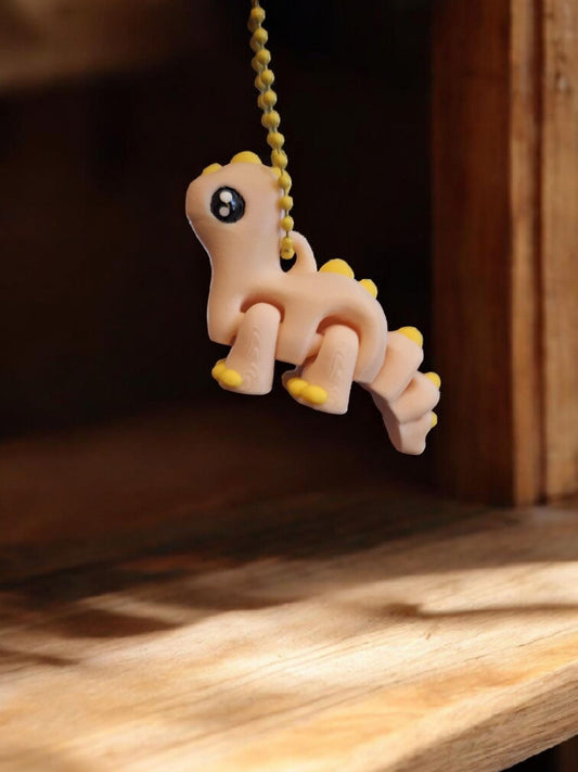 3D articulated cute baby dino / 3d printed dinosaur keychain / 3d printed spiny brontosaurus key chain animals figurine Fidget